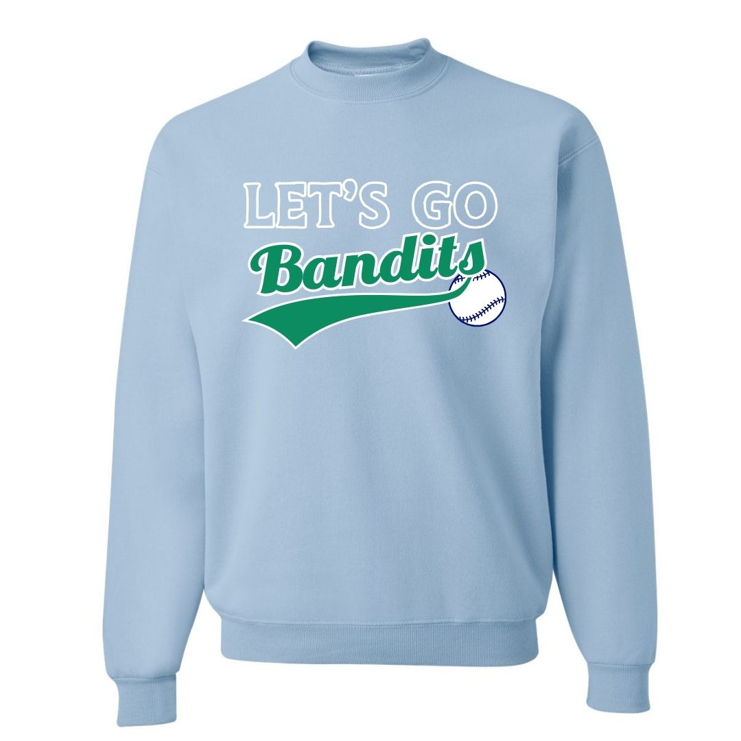 Let's Go Bandits Light Blue Sweatshirt Adult