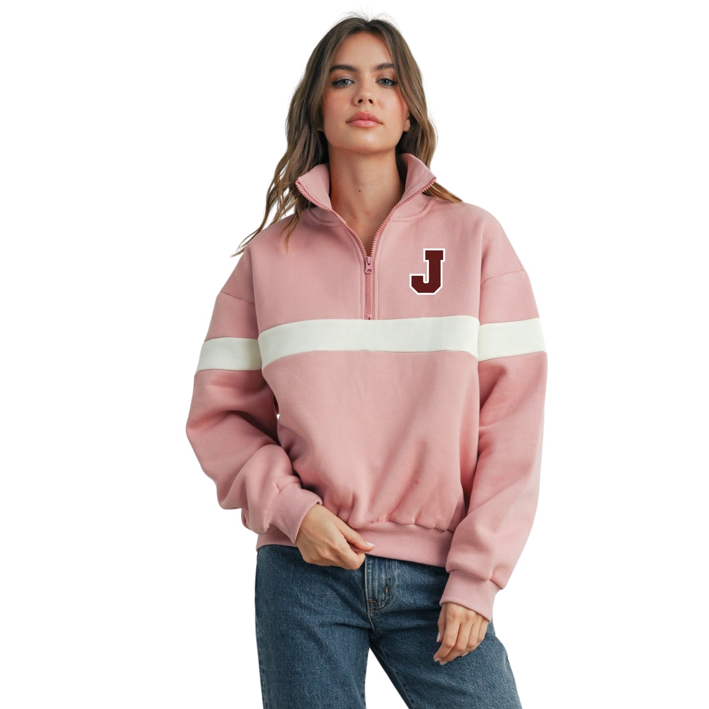 Jenks Winter Shop J Blush Quarter Zip